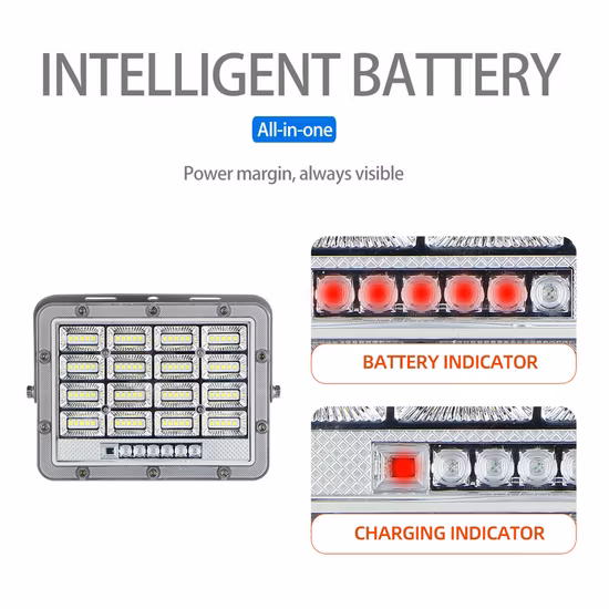 야외 정원 300W IP65 태양광 LED 투광 조명, 슈퍼 브라이트, 해양 등급, 슬림형